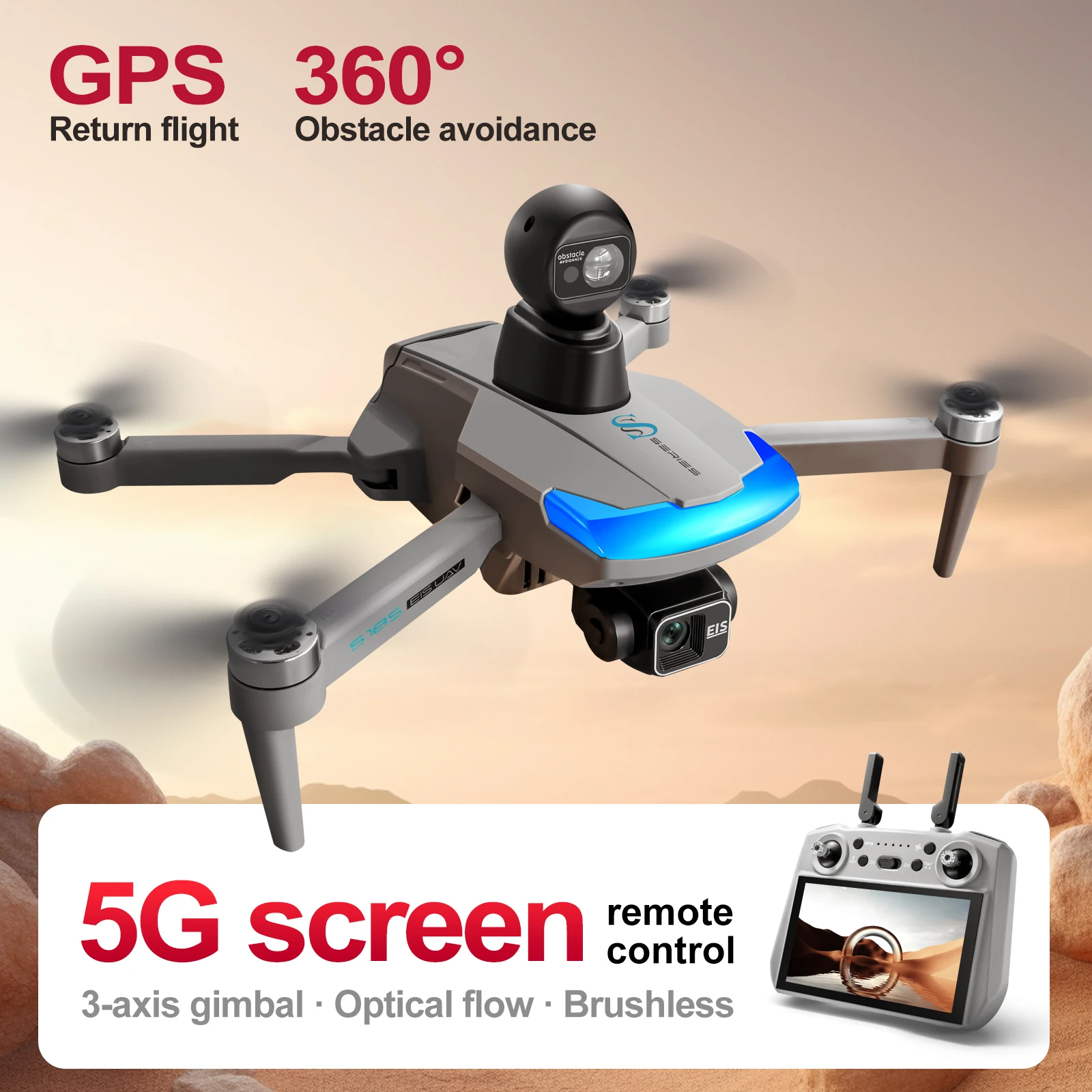 Drone Multispectral - S185 Drone professionale 2.7K HD doppia