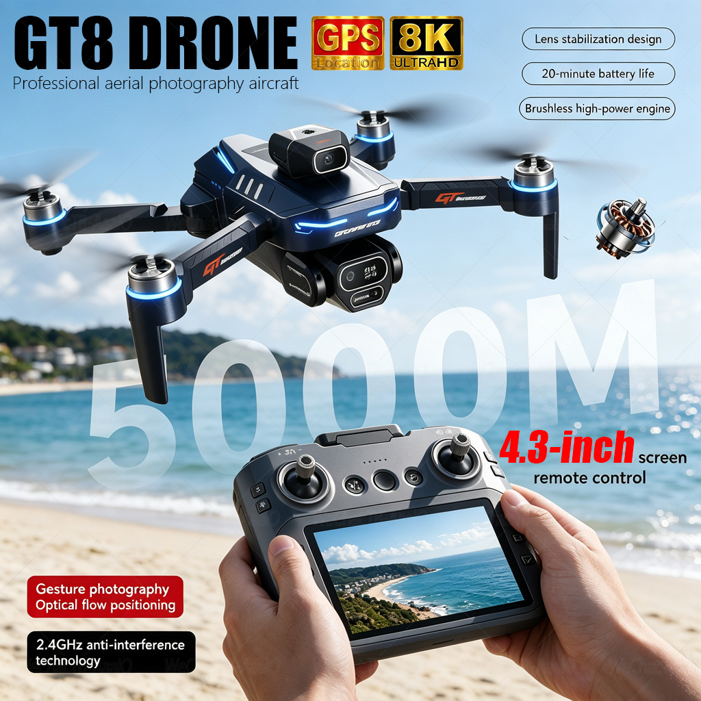 NUOVO Drone RC GT8 HD 4K Profe - Drone Video Production recensione e prezzo