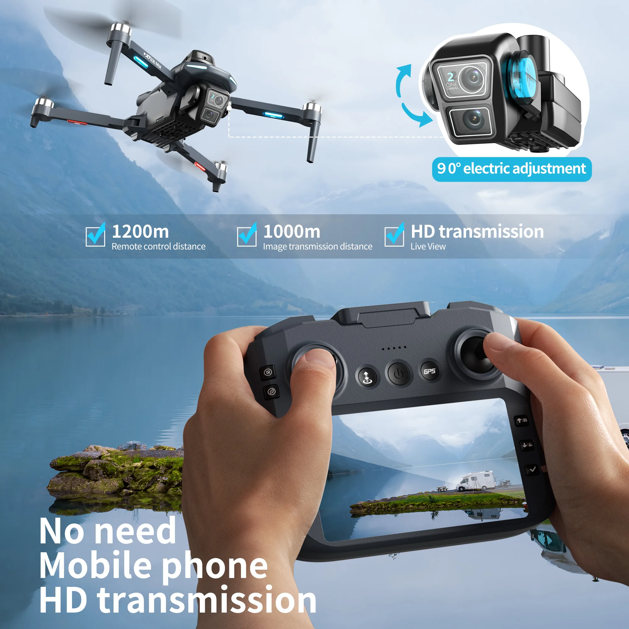 Drone GPS Originale XT606 MAX  - Drone Multispectral recensione e prezzo
